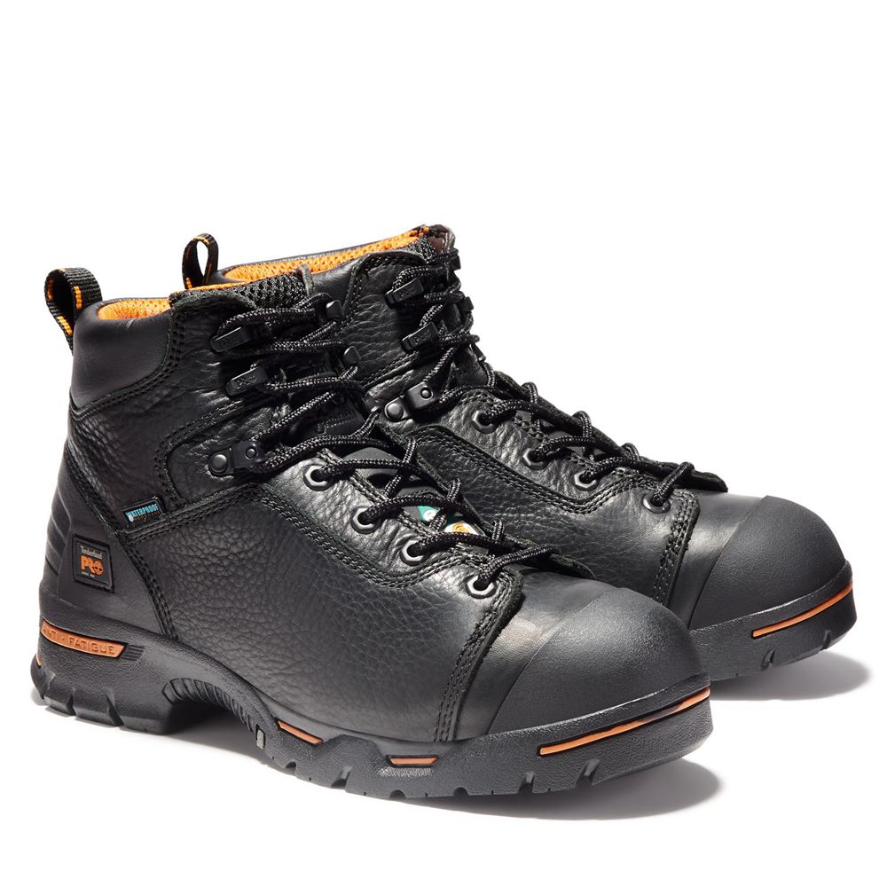Timberland Mens Work Boots PRO® Endurance 6\" Steel Toe - Black - India MT3196470